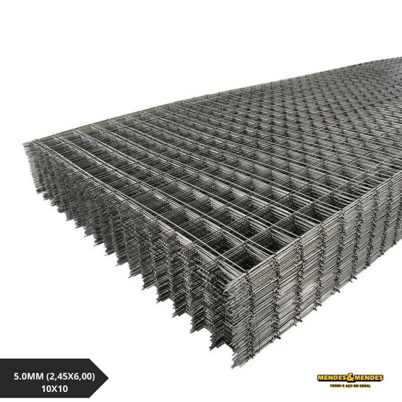 Tela Soldada Nervurada Q196 CA60 5.0MM (2,45X6,00) 10X10