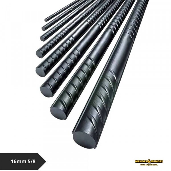 Vergalhão de Aço CA50 16mm 5/8"  - 12 Metros