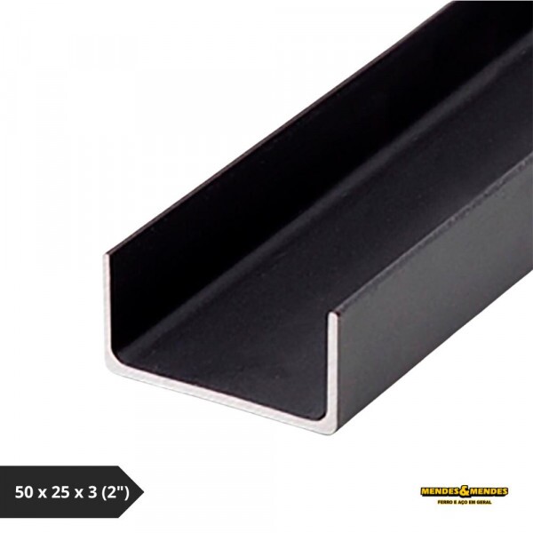 Perfil U Simples 50 x 25 x 3 (2") - 6 Metros