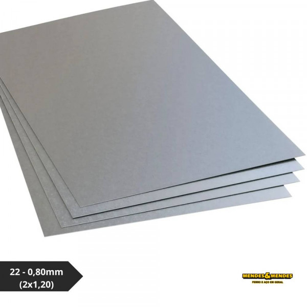 Chapa Zincada 22 0,80mm (2x1,20)