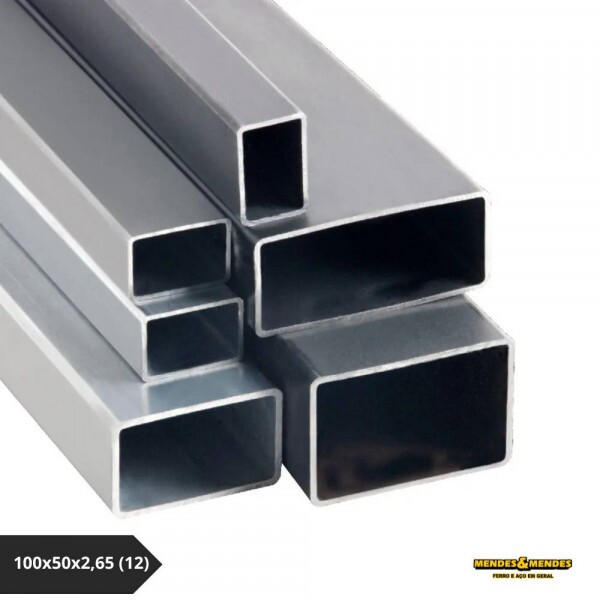 Tubo de Aço Retangular FQ (Laminado Fina a Quente)100x50x2,65 (12) Tubo de Aço Retangular FQ (Laminado Fina a Quente)100x50x2,65 (12)
