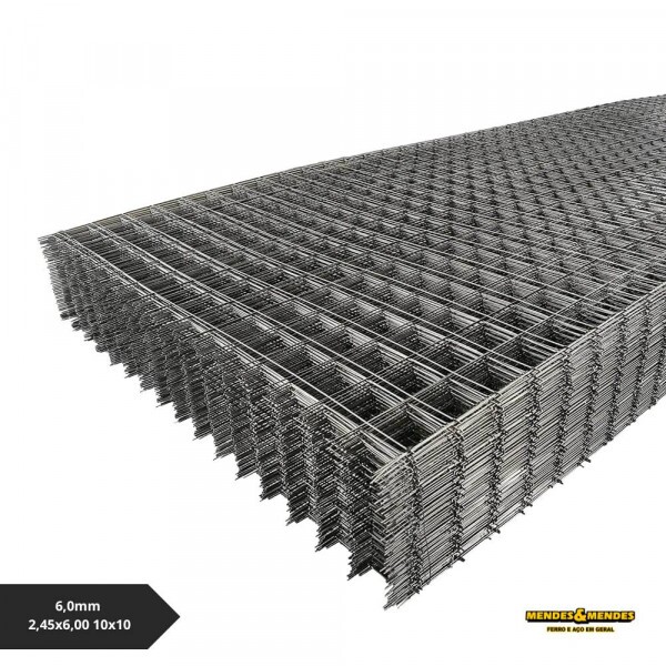Tela Soldada Nervurada CA60 Q283 6,0mm 2,45x6,00 10x10